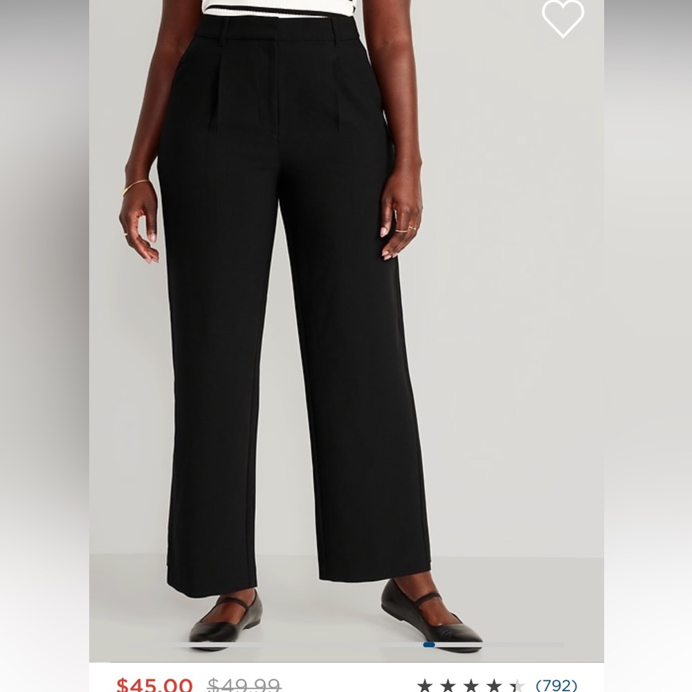 Old Navy Extra High Waisted Wide Leg Taylor Pleated Trouser suit pants